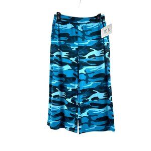 Joey B Camo Kids Culottes Pants Size M Blue Stretch Relaxed Fit Casual Lounge